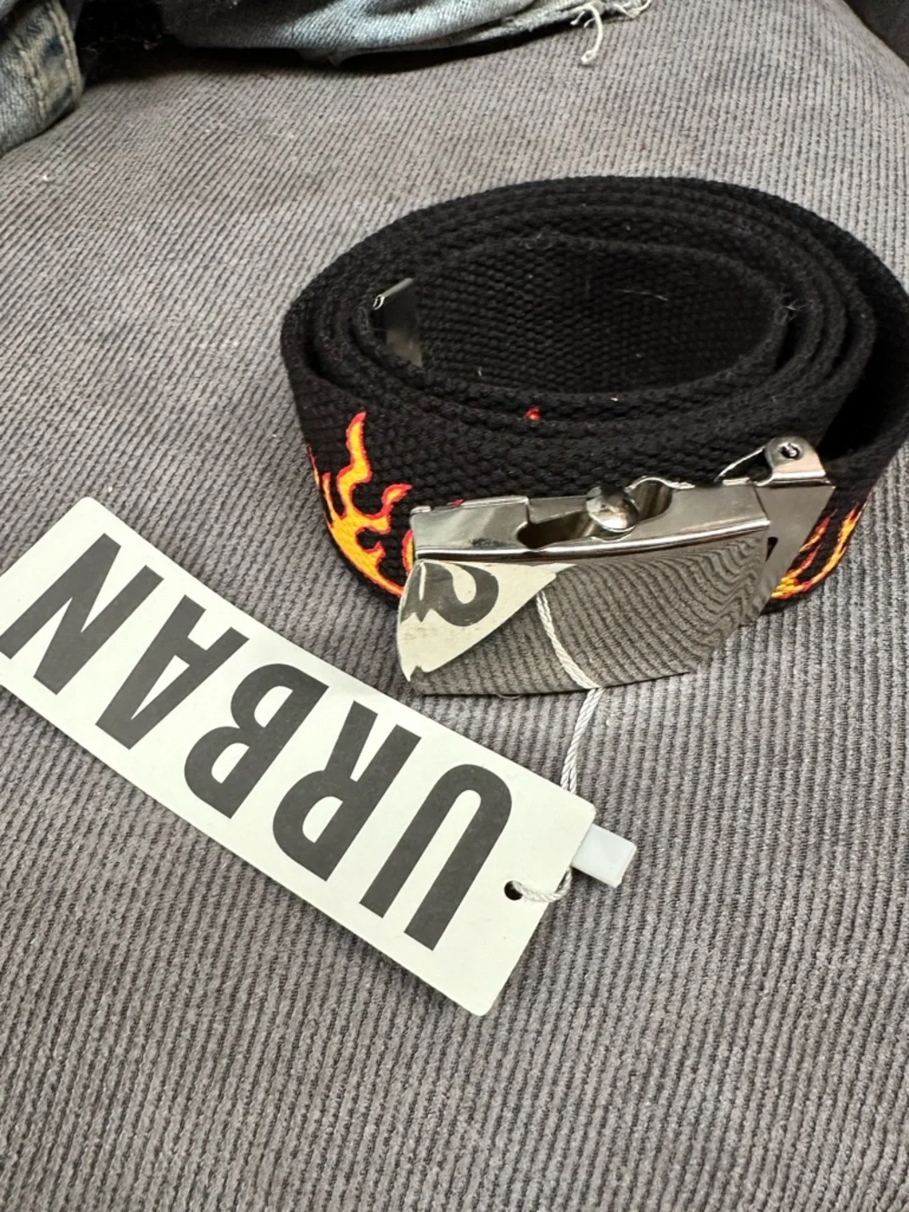 Flame fire belt nylon Urban outfitters one size